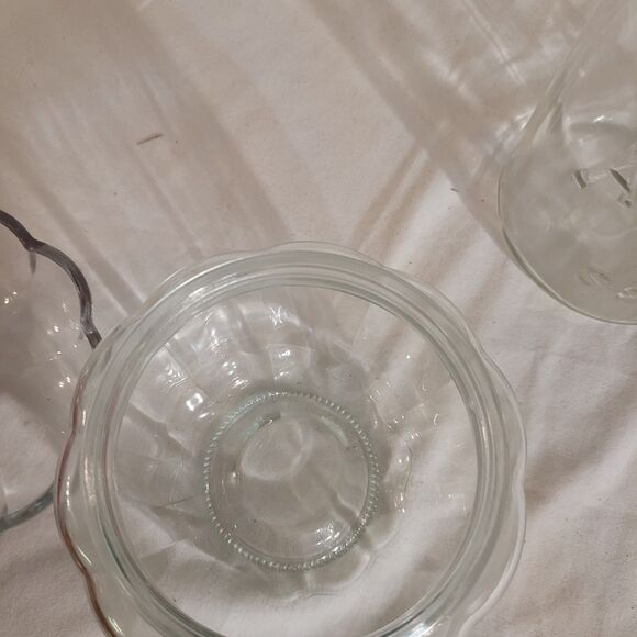 Small Glass Pumpkin Candy Jar And Vtg ATLAS EZ Seal Qt Jar - Picture 3 of 11